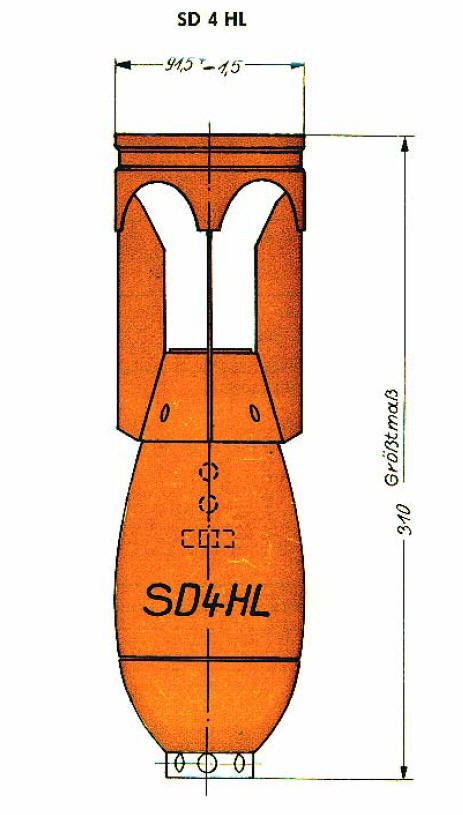 Panzerbrechende Splitterbombe SD 4 HL